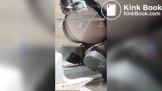 Beautiful girl poops in the toilet 3