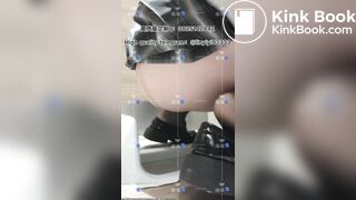 Beautiful girl poops in the toilet 3