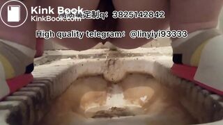 Beautiful girl poops in the toilet 4