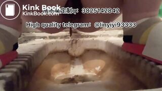 Beautiful girl poops in the toilet 4