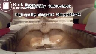 Beautiful girl poops in the toilet 4