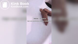 Beautiful girl poops in the toilet 7