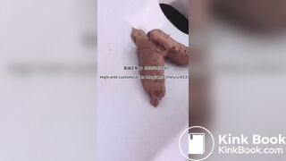 Beautiful girl poops in the toilet 7