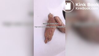 Beautiful girl poops in the toilet 7