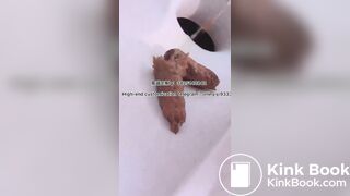Beautiful girl poops in the toilet 7