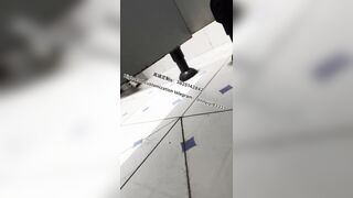 Beautiful girl poops in the toilet 8