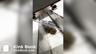 Beautiful girl poops in the toilet 8