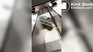 Beautiful girl poops in the toilet 8