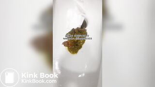 Beautiful girl poops in the toilet 9