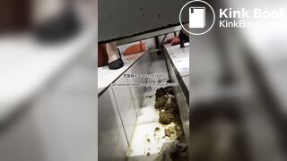 Beautiful girl poops in the toilet 10