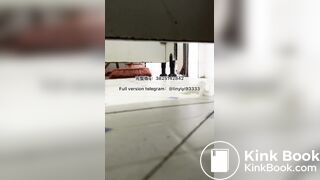 Beautiful girl poops in the toilet 10