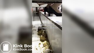 Beautiful girl poops in the toilet 10