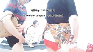 Beautiful girl poops in the toilet 11