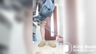 Beautiful girl poops in the toilet 13