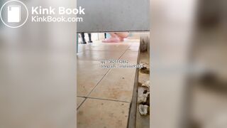 Beautiful girl poops in the toilet 17