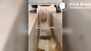 Beautiful girl poops in the toilet 18