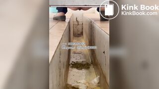 Beautiful girl poops in the toilet 18