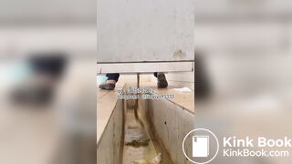 Beautiful girl poops in the toilet 18