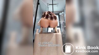 Beautiful girl poops in the toilet 20