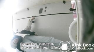 Beautiful girl poops in the toilet 22