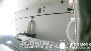 Beautiful girl poops in the toilet 22