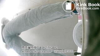 Beautiful girl poops in the toilet 22