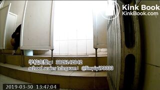 Beautiful girl poops in the toilet 25