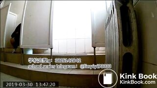 Beautiful girl poops in the toilet 25