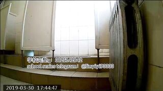 Beautiful girl poops in the toilet 26