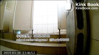 Beautiful girl poops in the toilet 26