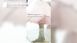 Beautiful girl poops in the toilet 27