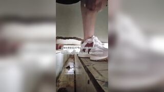 Beautiful girl poops in the toilet 31