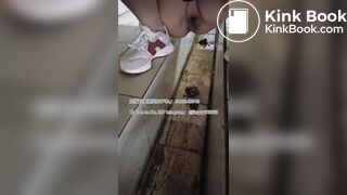 Beautiful girl poops in the toilet 31