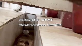 Beautiful girl poops in the toilet 32