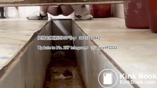 Beautiful girl poops in the toilet 32