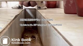 Beautiful girl poops in the toilet 32