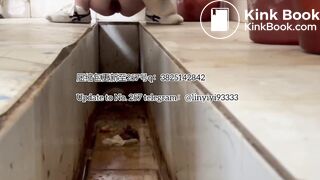 Beautiful girl poops in the toilet 32