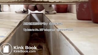 Beautiful girl poops in the toilet 32