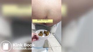 Beautiful girl poops in the toilet 35