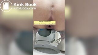 Beautiful girl poops in the toilet 35