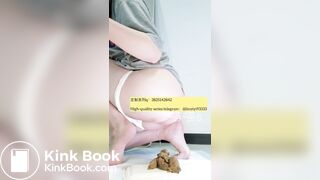 Beautiful girl poops in the toilet 37