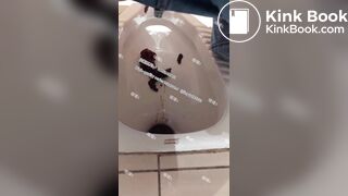 Beautiful girl poops in the toilet 39