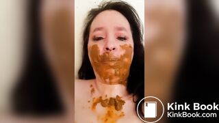 Chubby girl scat swallow