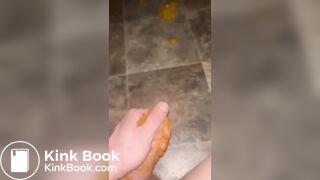 Faggot slave scat play