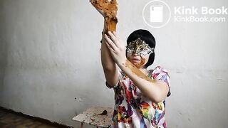 Hot asian Miss_Di smearing scat