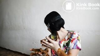 Hot asian Miss_Di smearing scat