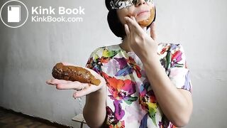 Hot asian Miss_Di smearing scat