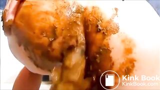 Milf smearing shit and fisting