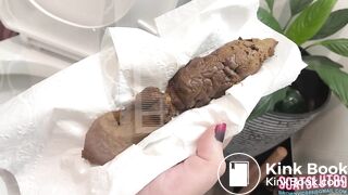 Trans BBW Shits then Sniffs Before Flushing