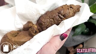 Trans BBW Shits then Sniffs Before Flushing